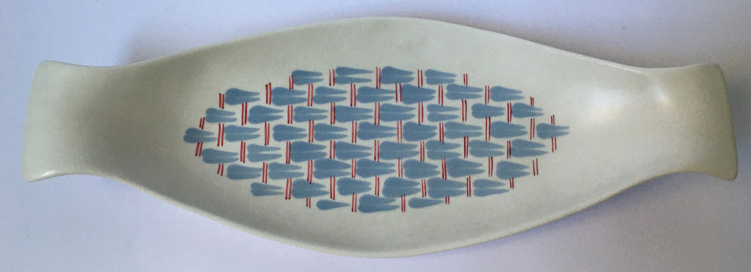 Poole freeform abstract Tray / dish Hand Painted Poole Pottery shape 358