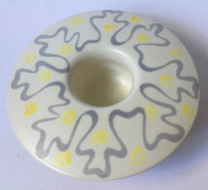 Ripple pattern Hand Painted Poole Pottery shape 163 posy holder