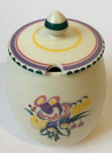 Poole pottery traditional shape 287 Hand Painted jam jar / honey pot