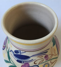 Load image into Gallery viewer, Poole Pottery Vase Shape 112 Traditional Pattern Hand Painted Birds &amp; Flowers
