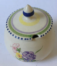 Load image into Gallery viewer, Poole pottery traditional pattern shape 288 Hand Painted flowers jam jar / honey pot
