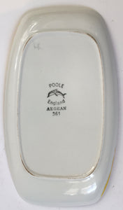 Poole Pottery AEGEAN 361 pin tray  - Traditional Flowers decoration - Hand Painted ABSTRACT ART
