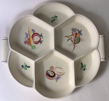 Load image into Gallery viewer, Poole Pottery Big Snack dish Traditional Flowers Pattern Hand Painted / Decorated
