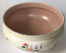Load image into Gallery viewer, Poole Pottery shape 564 Large bowl - Pink Interior - Traditional Flowers Pattern Hand Painted
