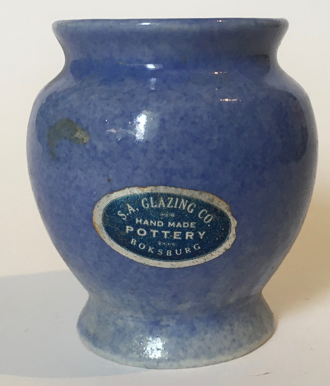 S.A. Glazing co. - Boksburg East Pottery BEP shape 1531 blue glazed vase (South African)