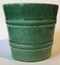Load image into Gallery viewer, Globe Pottery (South African) Planter - Green Double dipped on white - Linn Ware Style
