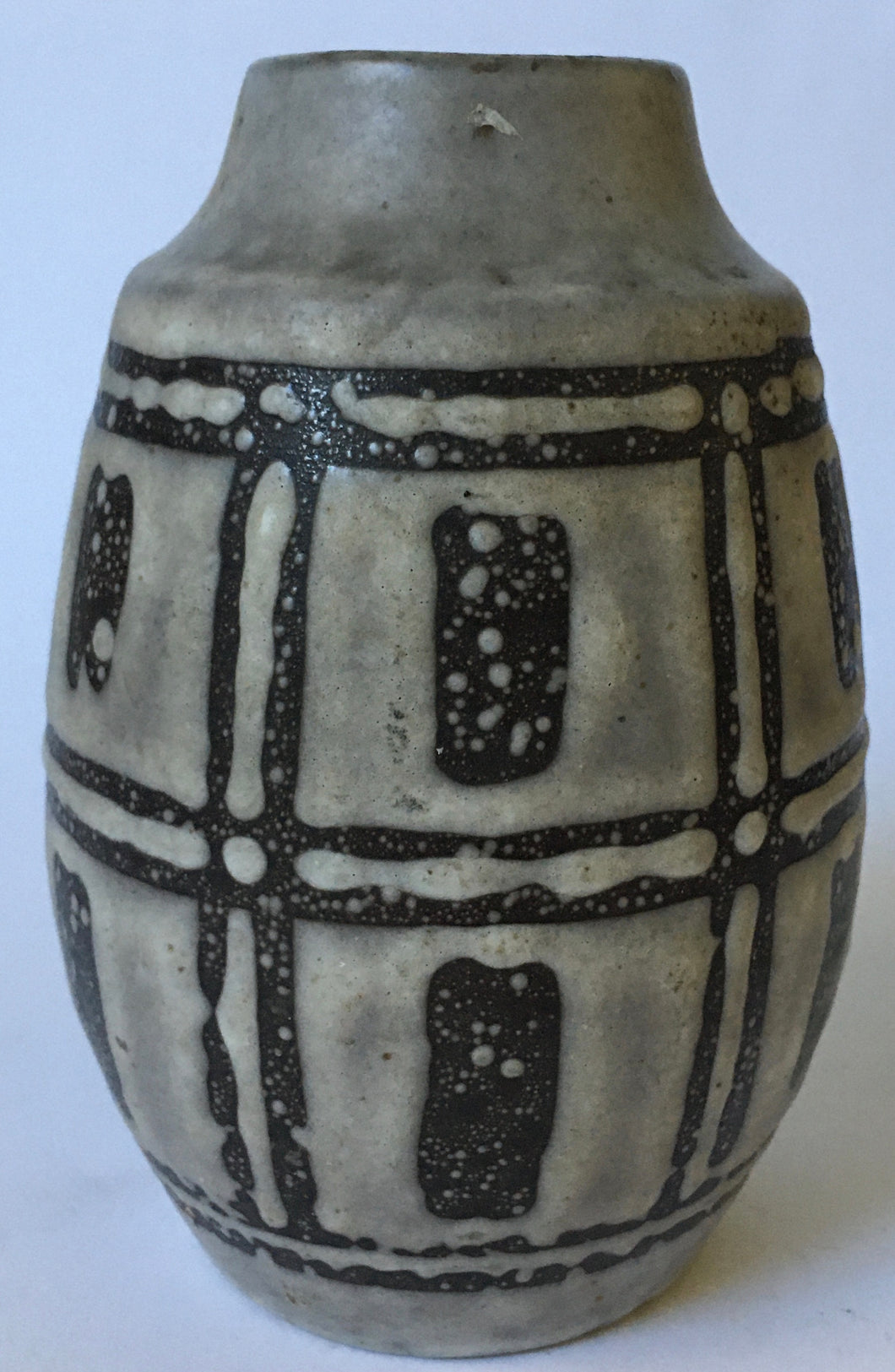 Jasba Keramik Germany Wax Resist decoration - shape 119/15 Vase West German Pottery mid century Modern