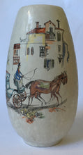 Load image into Gallery viewer, Jasba Keramik shape 101/22 Vase West German Pottery mid century Modern Horse and carriage scene Germany

