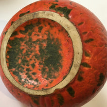 Load image into Gallery viewer, West German RUSCHA (Attributed) one Handled Vase  Red Lava Volcano glaze - Pottery mid century Modern c. 1950s Germany
