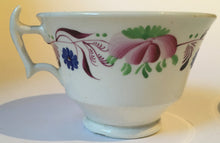 Load image into Gallery viewer, Antique English London Shape Cup & Saucer / tea Bowl c.1830 Probably Hilditch Lane end Longton Pattern 128