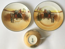 Load image into Gallery viewer, Doulton E 3804 Coaching scenes Trio Red Door Bone China 1920s - Rare series ware