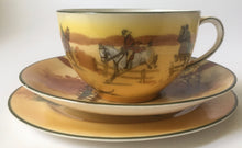 Load image into Gallery viewer, Doulton E 3804 Coaching scenes Trio Red Door Bone China 1920s - Rare series ware