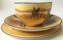 Load image into Gallery viewer, Doulton E 3804 Coaching scenes Trio Red Door Bone China 1920s - Rare series ware