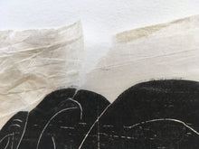 Load image into Gallery viewer, Motshile Wa Nthodi Rare Original woodblock Print "Kissing Cousins III" 1976 (South African Artist)