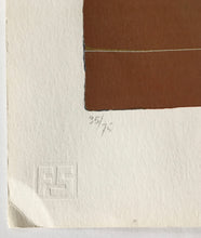 Load image into Gallery viewer, FRED SCHIMMEL (1928-2009) Abstract Landscape "SHAKA'S ROCK" - Original Signed Print (South African Artist)