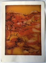 Load image into Gallery viewer, FRED SCHIMMEL (1928-2009) Abstract Landscape "ROCKY MOUNTAIN" 48/75 C.1977 - Original Signed Print (South African Artist)