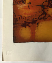 Load image into Gallery viewer, FRED SCHIMMEL (1928-2009) Abstract Landscape "ROCKY MOUNTAIN" 48/75 C.1977 - Original Signed Print (South African Artist)