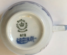 Load image into Gallery viewer, Royal Copenhagen Denmark 'Blue Flower' cup and saucer Blue and white porcelain - 072
