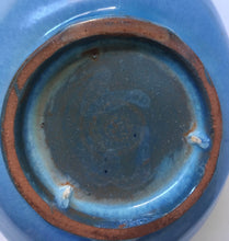 Load image into Gallery viewer, Ceramic Studio Linn Ware LW boat shaped bowl Blue Running glaze South African Pottery
