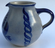 Load image into Gallery viewer, Wim MUHLENDYCK (1905-1986) Westerwald art pottery Blue Saltglaze Stoneware hand painted jug 1950s Made in Germany Höhr-Grenzhausen

