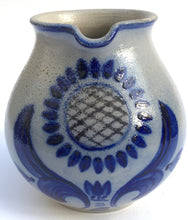 Load image into Gallery viewer, Wim MUHLENDYCK (1905-1986) Westerwald art pottery Blue Saltglaze Stoneware hand painted jug 1950s Made in Germany Höhr-Grenzhausen
