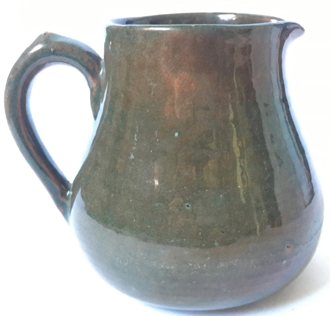Globe Pottery (South African) Brown/dark green glazed jug