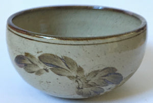 Kolonyama Pottery Bowl  - flowers - from Lesotho - Hand made wheel thrown studio art pottery
