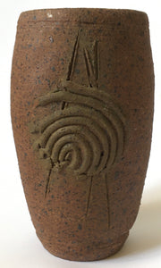 Steve Shapiro (South African) Stoneware vase - Hand Thrown Studio pottery - Art pottery reduction fired