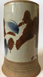David Schlapobersky & Felicity Potter - Studio Pottery (South African) Utensil vase hand made & Hand Painted stoneware