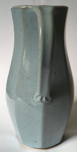 Christo Giles (1970- )  (South African) Large Hand thrown Ceramic jug Studio Art Pottery - Celedon glaze