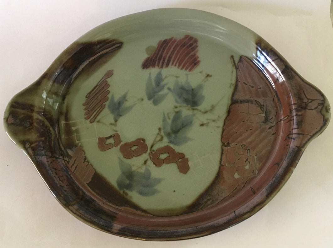 Nieu Bethesda - Studio Pottery dish - (South African) Stoneware - Hand Thrown Studio pottery - Art pottery reduction fired.