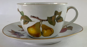 Royal Worcester porcelain 'eversham' cup and saucer