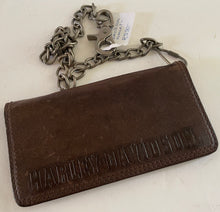 Load image into Gallery viewer, HARLEY-DAVIDSON lwather wallet - unused- with chain
