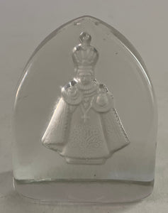 Nybro Sweden glass window decoration - The Pope - attributed