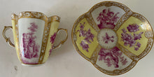 Load image into Gallery viewer, MEISSEN AUGUSTUS REX &quot;AR&quot; mark yellow ground hand painted porcelain Antique
