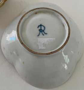 MEISSEN AUGUSTUS REX "AR" mark yellow ground hand painted porcelain Antique