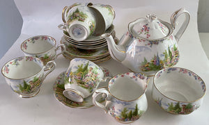 Teaset - Royal Albert "Kentish Rockery" Bone China "As supplied to her Majesty Queen Mary"