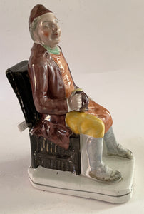 Antique Staffordshire Figure "Souter Johnnie"  Robert Burns Scotland 1860’s