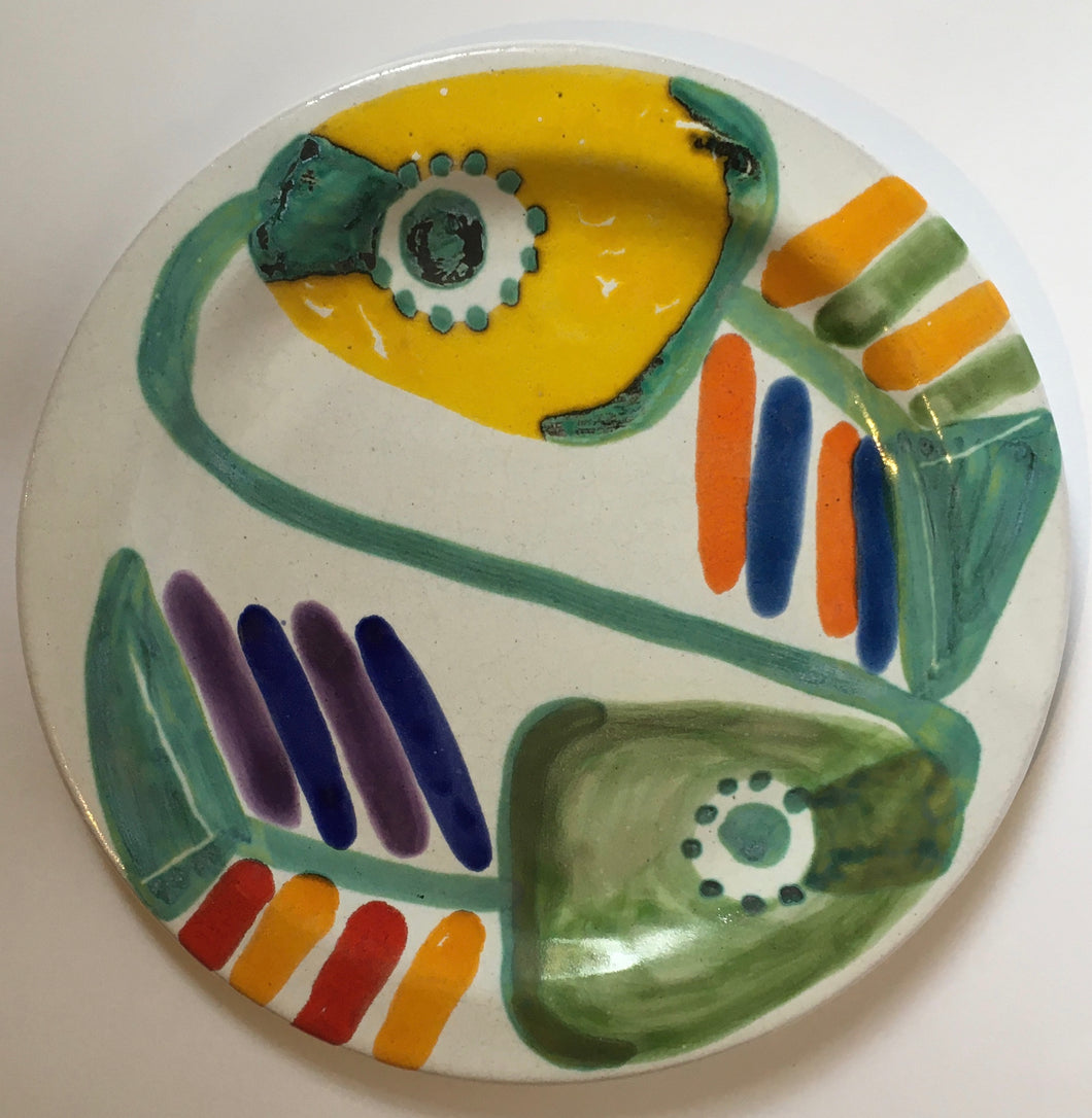 Desimone Italy, 21cm plate Painted Fish - Ceramiche De Simone