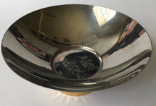 Load image into Gallery viewer, Viners Stuart Devlin stainless steel bowl with guilded base
