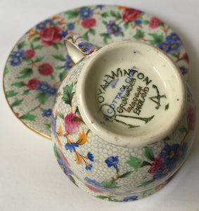 Royal Winton 'Old Cottage Chintz' coffee Cup & Saucer made in england