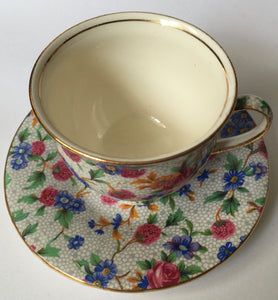 Royal Winton 'Old Cottage Chintz' coffee Cup & Saucer made in england