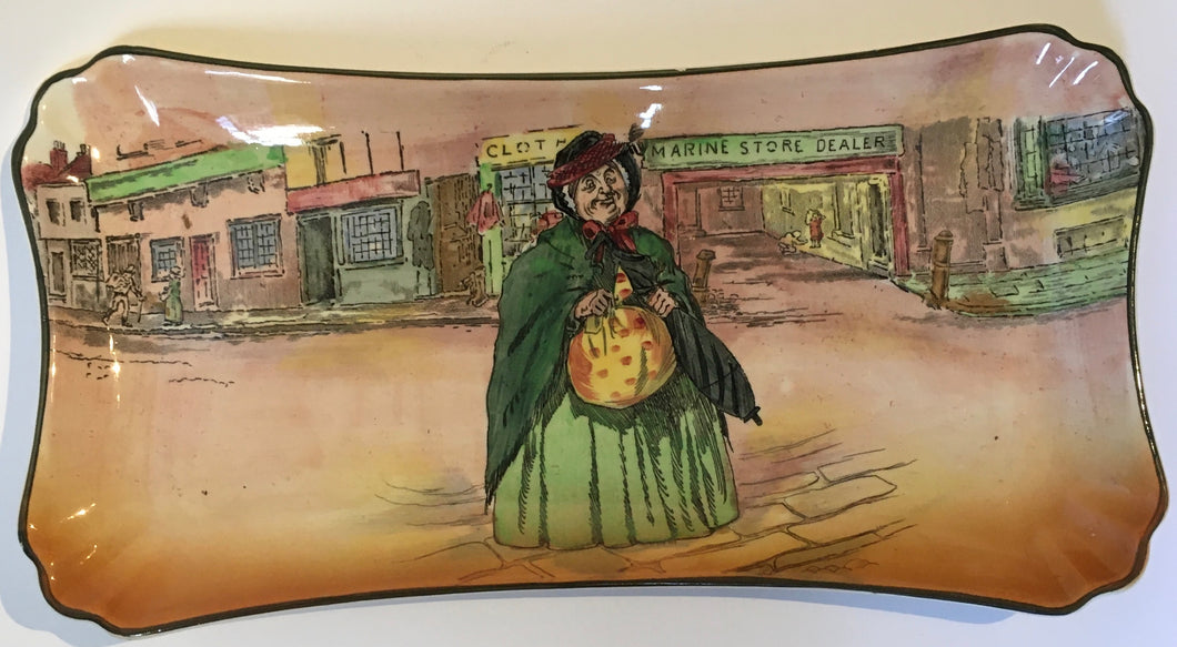Royal Doulton Dickens ware Sairy Gamp D 6327 Seriesware oblong plate