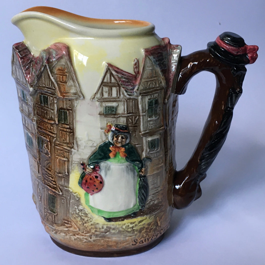Royal Doulton Dickens Relief jug Sairey Gamp D 6395 from Martin Chuzzlewit