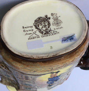 Royal Doulton Dickens Relief jug Sairey Gamp D 6395 from Martin Chuzzlewit