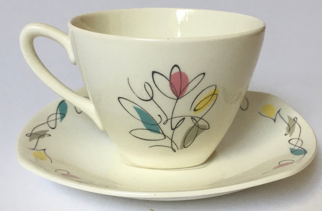 Midwinter Modern Fashion shape HARMONY coffee cup & saucer Staffordshire England
