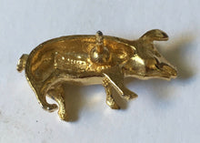 Load image into Gallery viewer, Piggy Pin gold plated CAMCO pig
