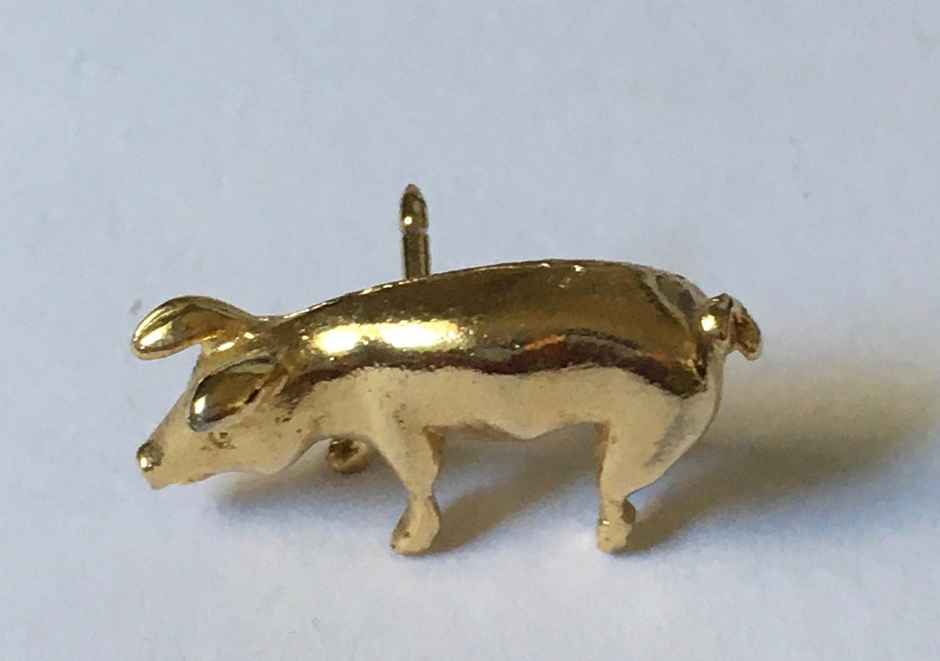 Piggy Pin gold plated CAMCO pig