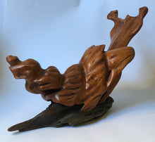 Load image into Gallery viewer, RARE John Maltby Driftwood wooden &quot;shell&quot; abstract sculpture Signed J. Maltby
