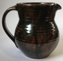 Load image into Gallery viewer, Hyme Rabinowitz (south african) Tenmoku glaze Stoneware jug - Reduction fired hand thrown studio pottery
